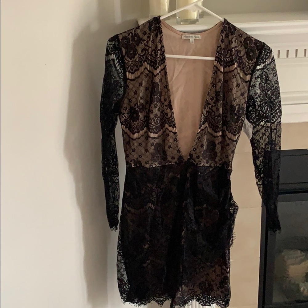 Black Lace Mini Dress